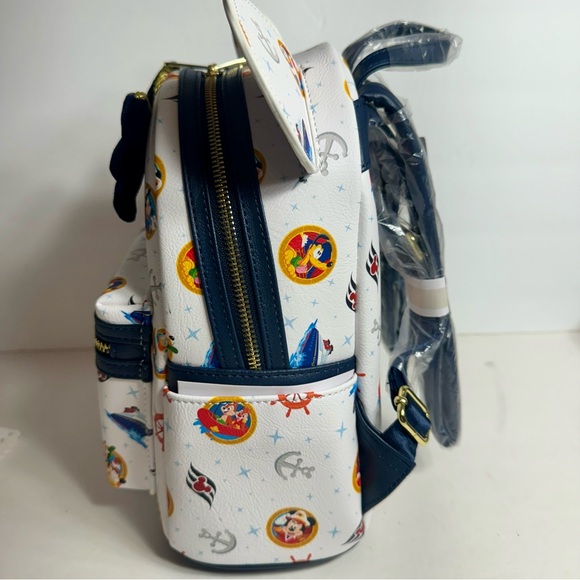 NWT. Wish Loungefly White AOP Backpack Disney Cruise Line bag main image 5
